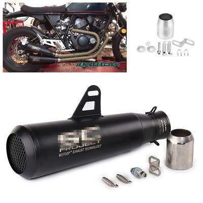 SC PROJECTUNIVERSAL MOTORCYCLE EXHAUST PIPE BLACK SLUSH