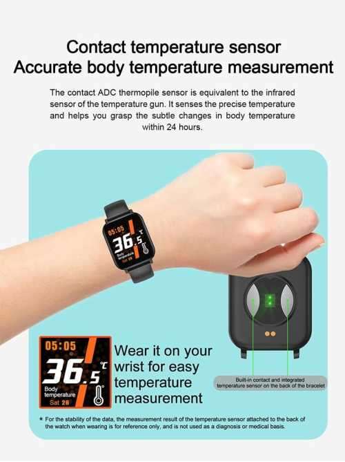 ANDOWL Q-916 SMART WATCH WITH ACCURATE TEMPERATURE READING