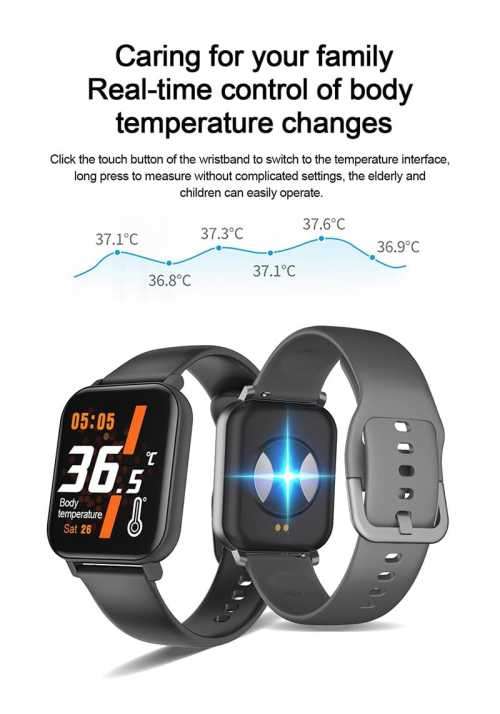 ANDOWL Q-916 SMART WATCH WITH ACCURATE TEMPERATURE READING