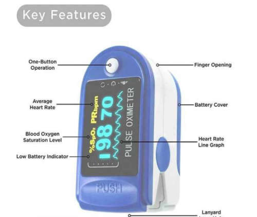 Fingertip Oximeter - Oxymeter Oxygen and Pulse Rate