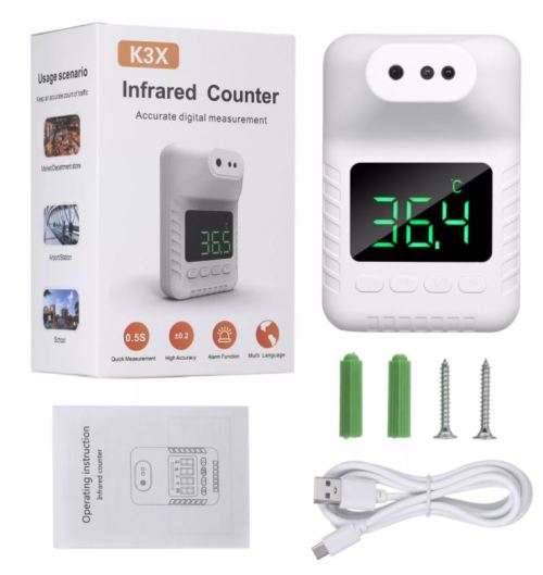 Non-contact Wall Mount Smart Sensor Portable Automatic Body Temperature Detector