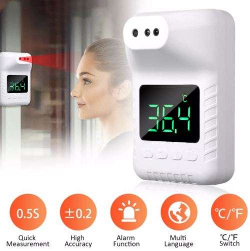Non-contact Wall Mount Smart Sensor Portable Automatic Body Temperature Detector