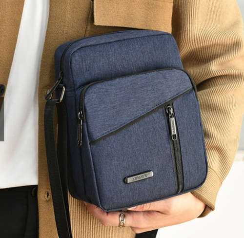 Men Pocket Front Design Square Bag