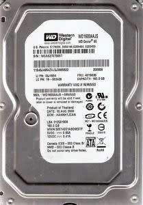 Western Digital Blue WD1600AAJS 160GB 7200 RPM 8MB Cache SATA 3.0Gb/s 3.5" Internal Hard Drive Bare