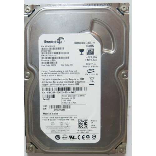 Seagate BarraCuda 7200.10 ST380815AS 80GB 7200 RPM 8MB Cache SATA 3.0Gb/s 3.5" Internal Hard Drive B