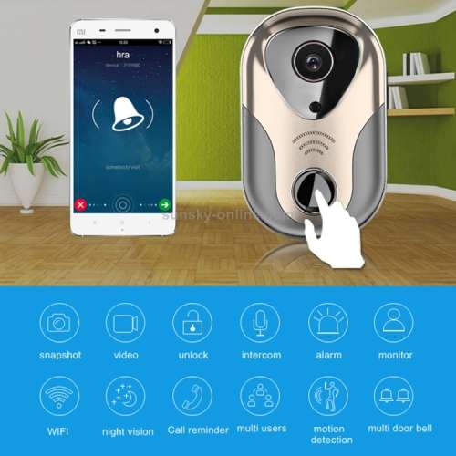 163Eye L1-NJ Smart Visual WIFI 1.3MP Network HD Intercom Doorbell Support Micro SD Card & Night Viso