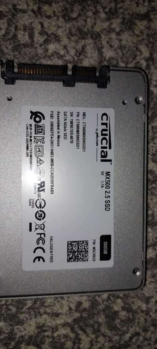 LATE ENTRY - Crucial MX500 500GB 3D NAND SATA 2.5-inch 7mm (with 9.5mm adapter) Internal SSD