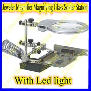 Jeweler Magnifier Magnifying Glass Solder Station With Led light