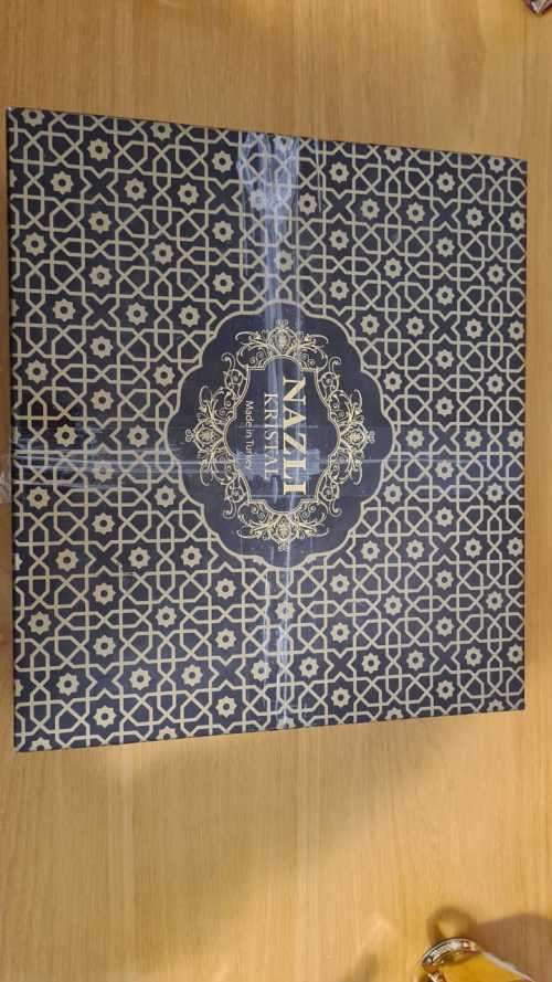 18 Piece Nazli Kristal Turkish tea and coffee set