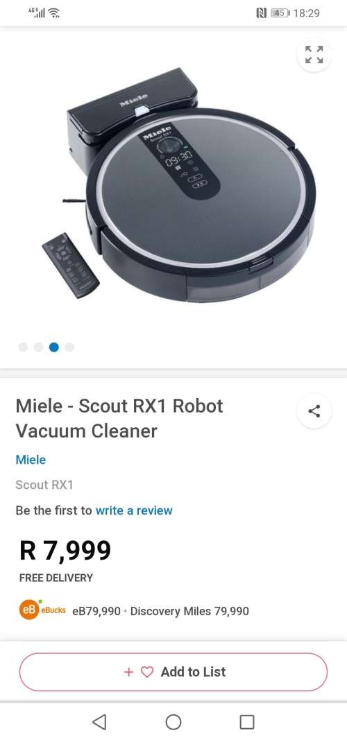 Miele Scout Rx1 robot vacuum