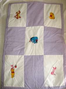 Baby Quilt with Embroidery to fit Baby Room theme
