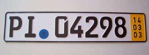 German Number Plate