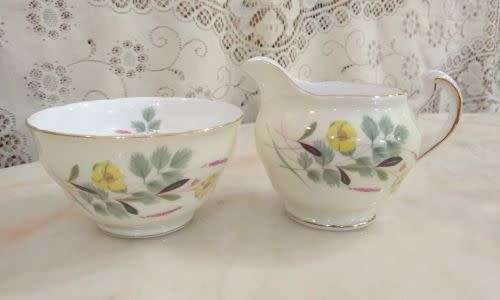 Colclough Milk Jug and Sugar Bowl