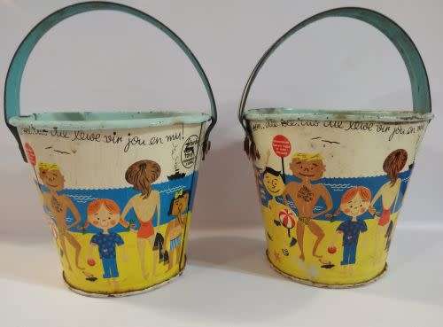 Lithograph "Sturdy Toys" Tin Bucket