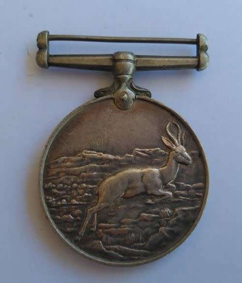 WW2 Africa Service Medal issued to 142893 C.J. Alberts