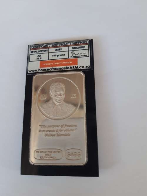 2013 Mandela 100g Silver Bar