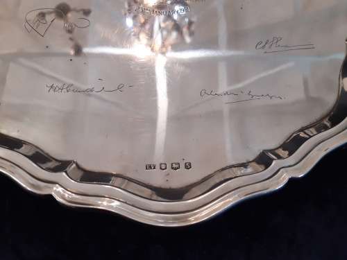 Hallmarked Sheffield 1960 Tray. 1154g