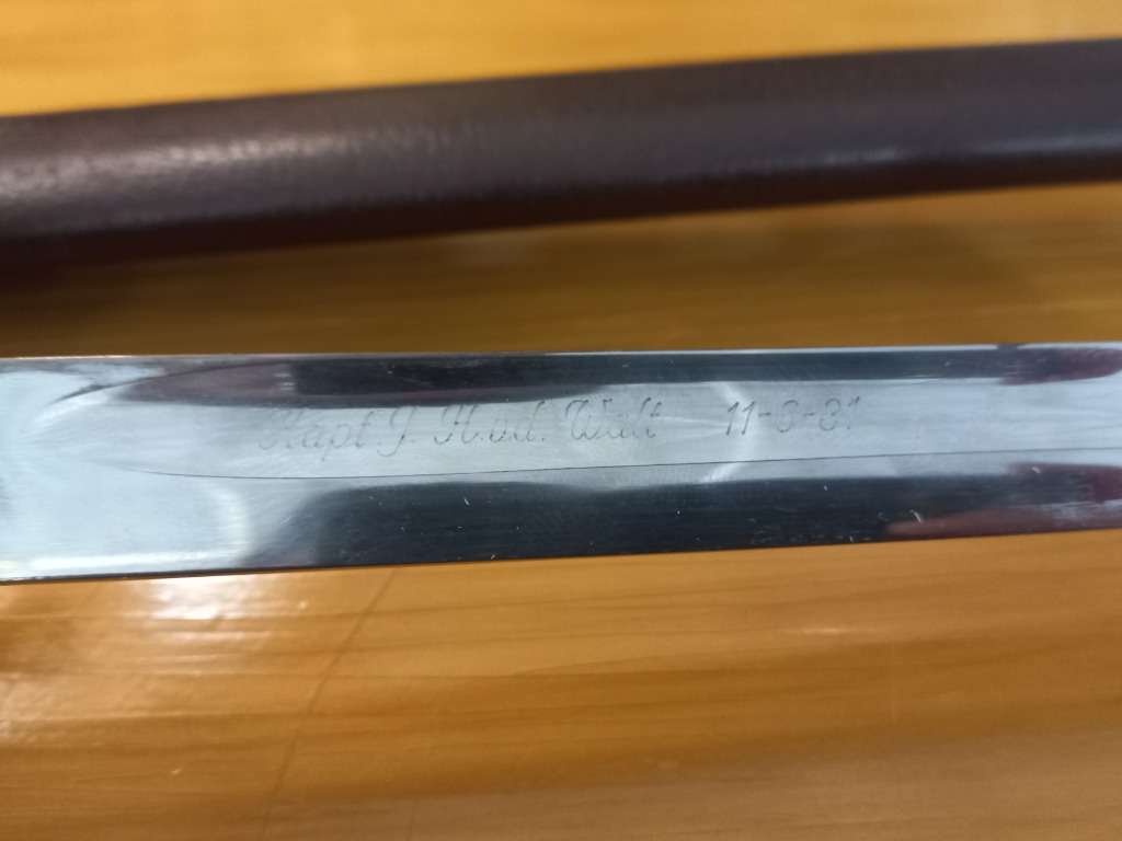 SAPS Ceremonial Sword and Medal issued to JH van der Walt