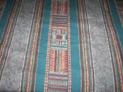 BEAUTIFUL MATCHING PAIR THICK COTTON PRINT CURTAINS WITH TIES AND FULLY LINED(EXCELLENT CONDITION)