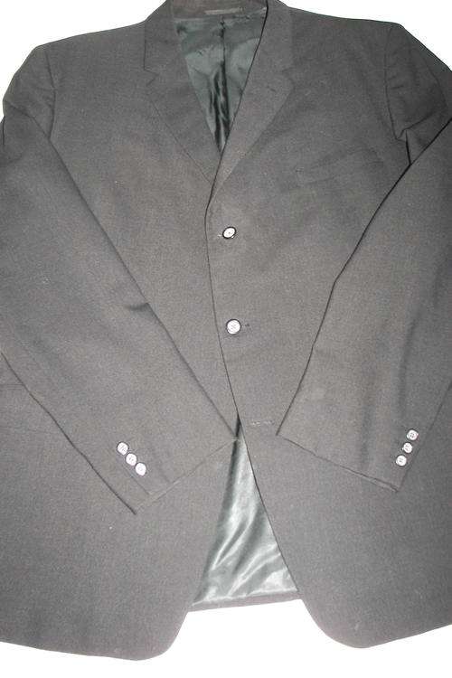 MENS PURE WOOL BLACK BLAZER REX TRUEFORM SIZE LARGE