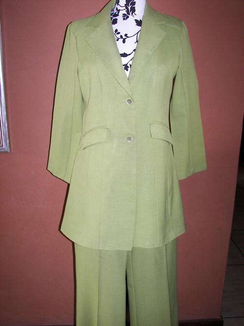 VINTAGE LIME GREEN TROUSERS/PANTS ONLY SIZE 36(WOMAN FOREVER COLLECTION)