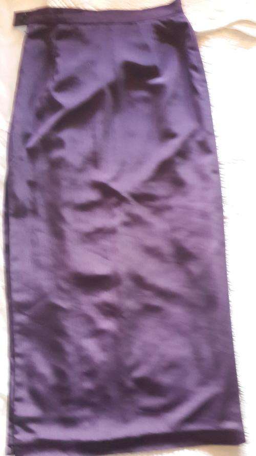 VINTAGE LONG LINED PURPLE PENCIL SKIRT SIZE 32