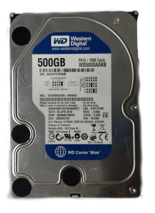 Western Digital 500GB IDE hard drive