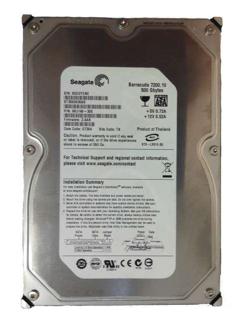 Seagate Barracuda500GB SATA hard drive