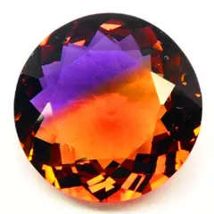 8.09ct Bolivian Ametrine - Brilliant Round - 17.08mm - Unheated