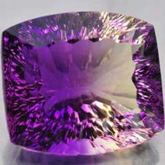 HUGE (33.25 ct) MAGNIFICENT CUSHION CONCAVE  AMETRINE