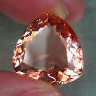 20.15ct Natural Unheated Morganite - Trillion - Pinkish Orange