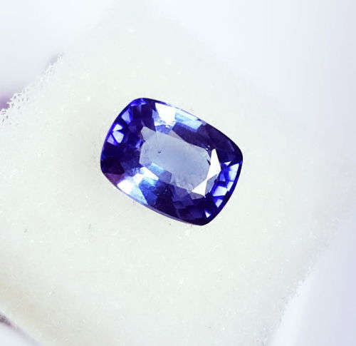 3.820 CARAT, EXCELLENT PIECE, BLUE CUSHION, TANZANITE, NATURAL HEATED,VVS,CERTIFIED