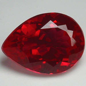 Awesome blood red possible diffusion treated Africa ruby VVS 27.330ct 21.50x15.70x9.00mm