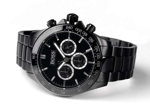 HUGO BOSS Men's Chronograph Ionic Black Plated Steel 1512961