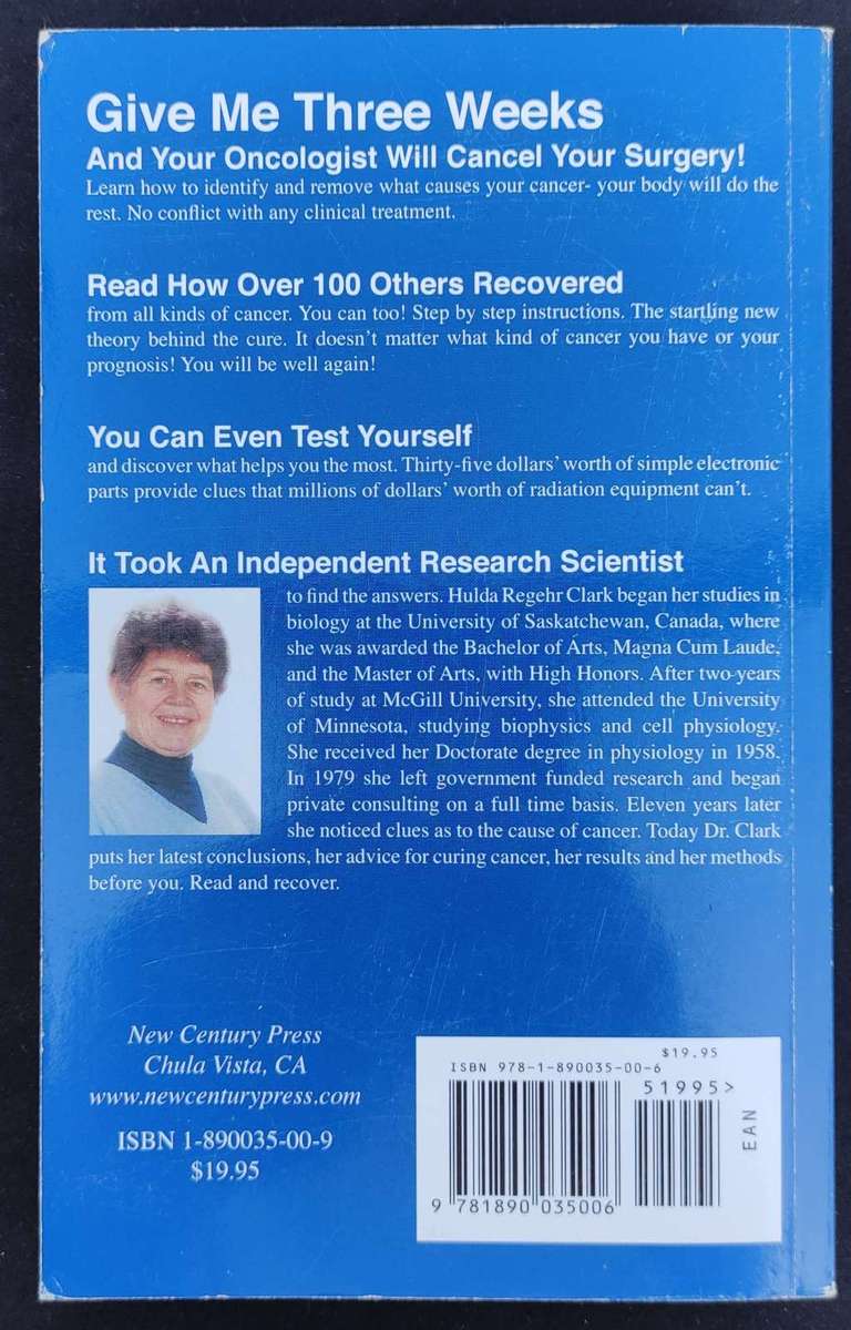 The Cure for All Cancers Book by Hulda R. Clark and Hulda Regehr Clark
