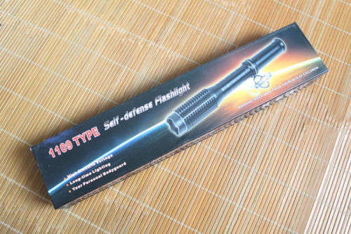 1109 STUN GUN | ALUMINUM ALLOY RECHARGEABLE STUN GUN WITH TORCH | 1300000V