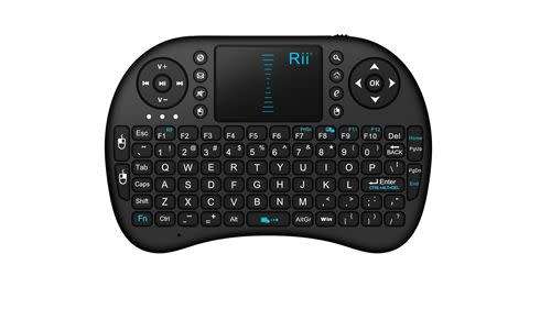 Mini 2.4GHz Wireless Keyboard Touchpad Mouse, Black rubberized