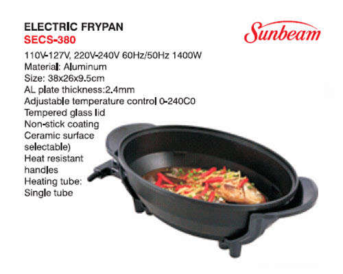SUNBEAM ELECTRIC CASSEROLE WITH STEAMER