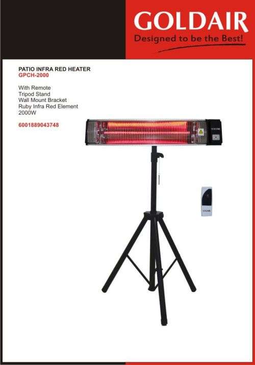 Goldair - Electric Patio Infrared Heater (GPCH-2000)