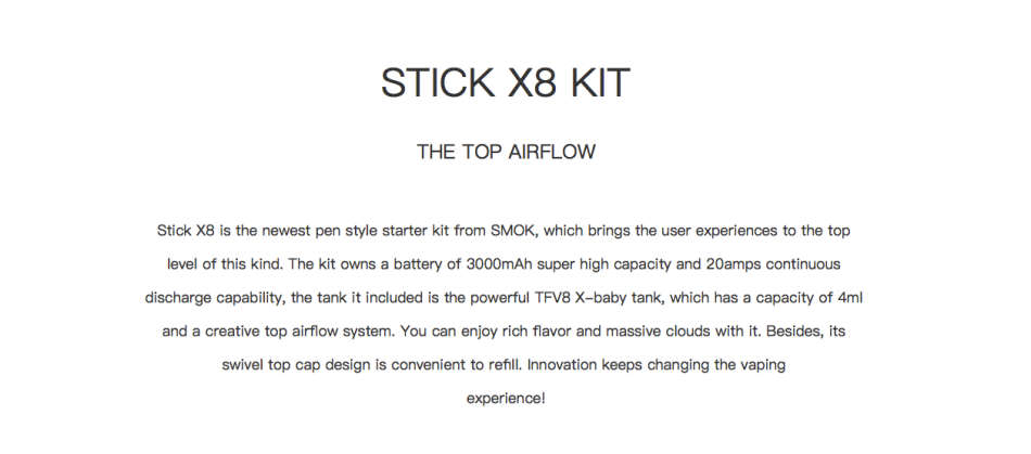 STICK X8 KIT VAPE / VAPORISER