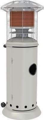 Alva - Short Stand Gas Patio Heater - White Cabinet