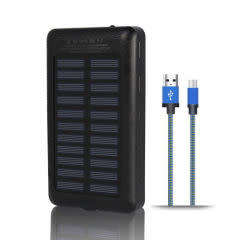 External 20LED 20000mAh 2USB Solar Power Bank Portable Battery Charger & Compass