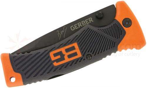 Gerber Bear Grylls Folding Sheath Knife 3.6" Combo Blade, Rubber Grip Handles