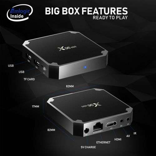 SMART TV BOX,TV BOX ANDROID,X96 MINI 4K SMART ANDROID TV BOX MEDIA PLAYER (NETFLIX, WIFI, KODI)