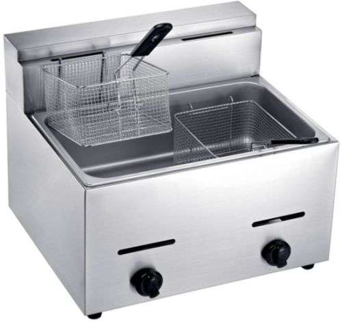 Ideal double gas deep fryer 12L