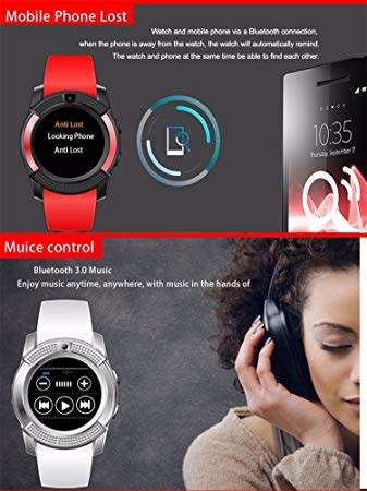 V8 Smartphone Touch Screen Bluetooth Smart Watch