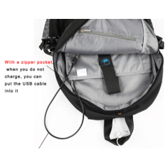 USB CHARGE CANVAS FASHION BACKPACK