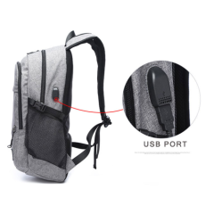 USB CHARGE CANVAS FASHION BACKPACK