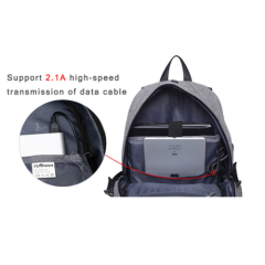 USB CHARGE CANVAS FASHION BACKPACK