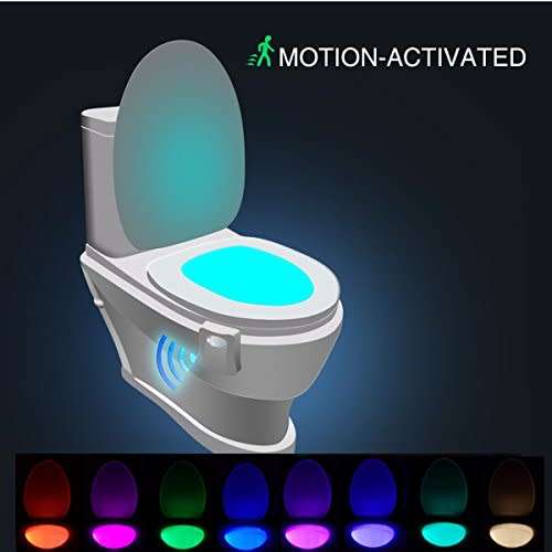 LIGHT BOWL Motion Sensor LED Toilet Night Light (8 Colour Activated)